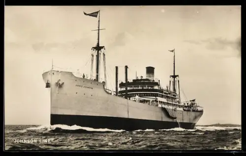 AK Schwedisches Frachtschiff Axel Johnson der Johnson Line in Ballast auf See, Handelsschiff