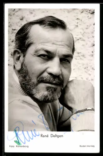 AK Schauspieler René Deltgen mit Armband, Autograph