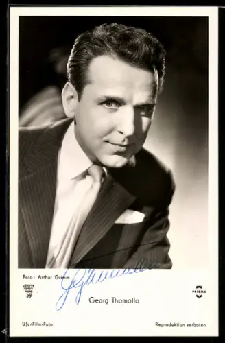 AK Portrait Schauspieler Georg Thomalla, Autograph