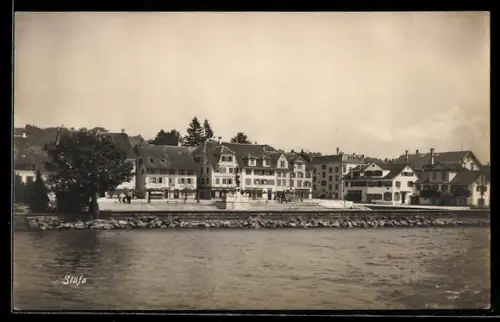 AK Stäfa, Seepromenade mit Häuserzeile