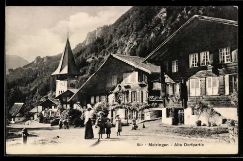 AK Meiringen, Alte Dorfpartie