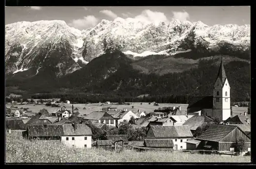 AK Mitterndorf, Ortsansicht mit Grimming