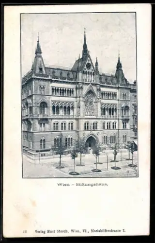 AK Wien, Blick zum Stiftungshaus am Schottenring