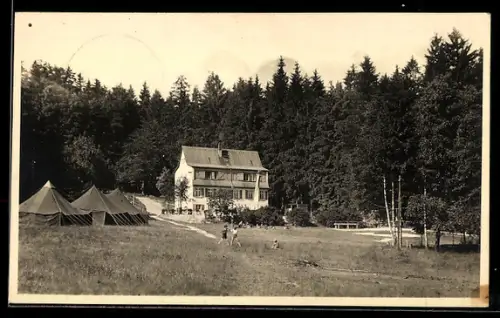 AK Sandplacken, Sommerzeltlager, Gebäude, Wald