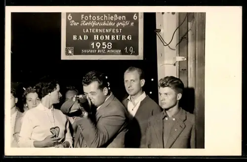 Foto-AK Bad Homburg, Laternenfest Fotoschiessen 1958, Schütze