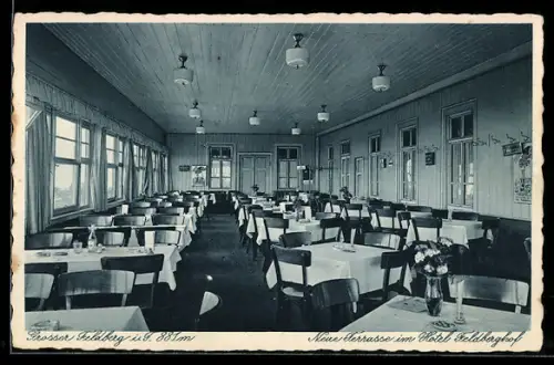 AK Grosser Feldberg /Taunus, Neue Terrasse im Hotel Feldberghof, Bes. Erich Berndt
