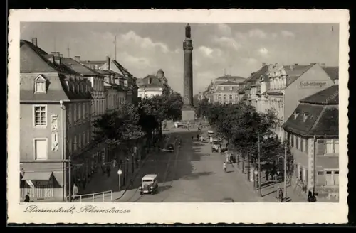 AK Darmstadt, Rheinstrasse, Ludwigsmonument, Haus Faix
