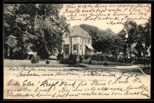 AK Darmstadt, Künstlerkolonie, Haus Behrens