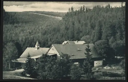 AK Freiberg i. Sa., Blick auf das Gasthaus Schrödermühle