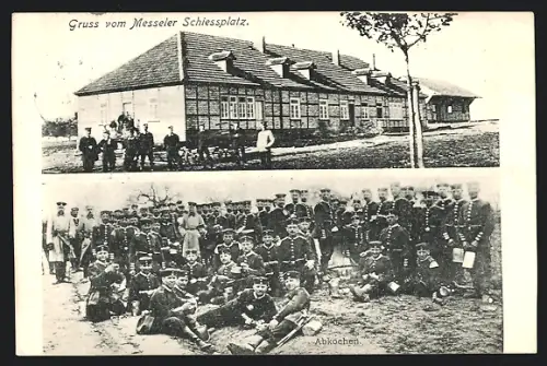AK Messel, Soldaten beim Abkochen auf dem Schiessplatz