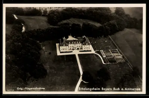 AK Buch a. Ammersee, Erholungsheim Bayern vom Flugzeug aus