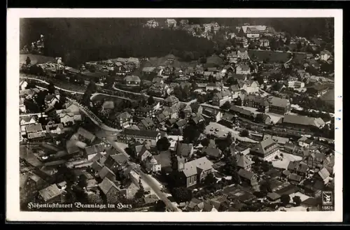 AK Braunlage im Harz, Luftaufnahme des Ortes