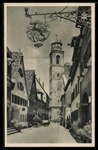 AK Dinkelsbühl, 1000-jähriges Stadtjubiläum, Turmgasse