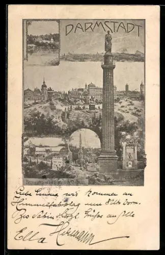 AK Darmstadt, Blick über den Ort