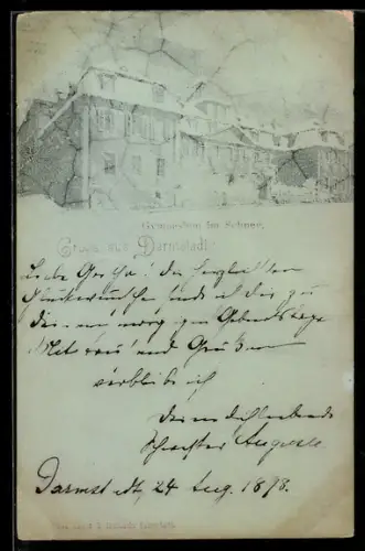 AK Darmstadt, Gymnasium im Schnee