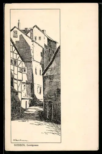 Künstler-AK Giessen, Sandgasse