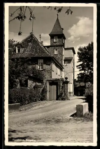 AK Echzell, Forsthaus, Knabeninstitut Lucius, Eingang