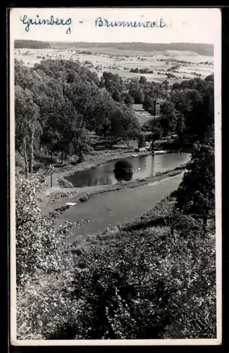 AK Grünberg, Ortsansicht aus der Vogelschau