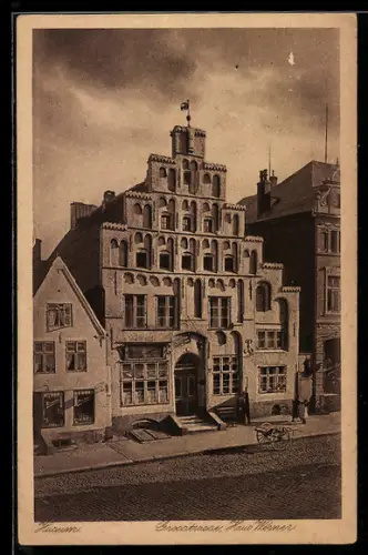 AK Husum, Grossstrasse Haus Werner