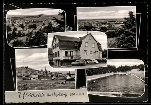 AK Ulrichstein im Vogelsberg, Gasthaus und Pension Zum Ohmtal, Bes. K. Koller, Schwimmbad