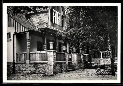 AK Butzbach /Taunus, Gasthof Forsthaus Butzbach, Inh. L. u. M. Bellaof
