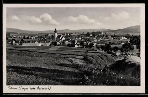 AK Eslarn /Bayrische Ostmark, Ortsansicht von der Feldflur aus
