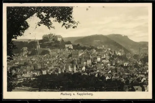 AK Marburg, Ortsansicht von Kapplerberg aus