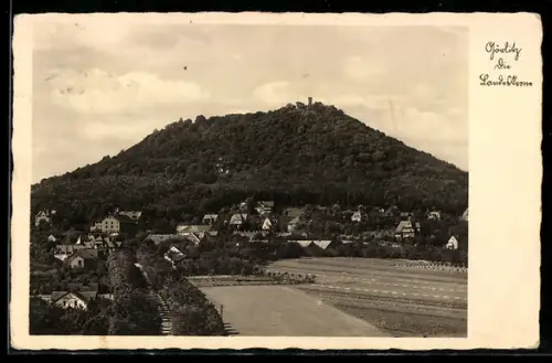 AK Görlitz, Teilansicht der Stadt mit der Landeskrone
