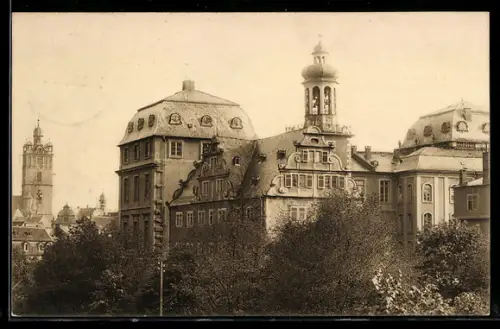AK Darmstadt, Ansicht vom Schloss