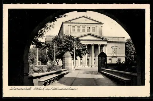 AK Darmstadt, Blick auf das Landestheater