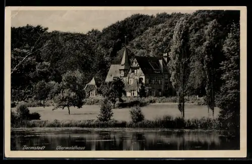 AK Darmstadt, Gasthof Oberwaldhaus