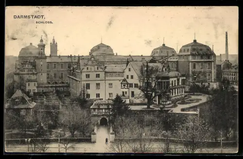 AK Darmstadt, Schloss mit Anlagen