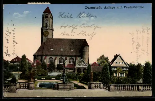AK Darmstadt, Anlage mit Pauluskirche