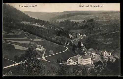 AK Freudenstadt, Blick auf Christophstal