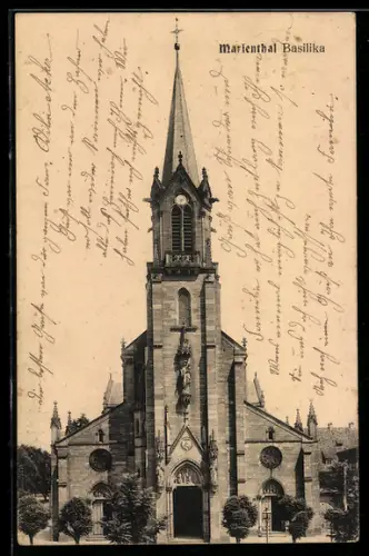 AK Marienthal, Blick zur Basilika
