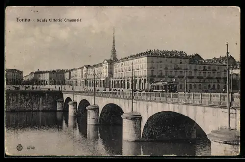AK Torino, Ponte Vitt. Emanuele, Strassenbahn