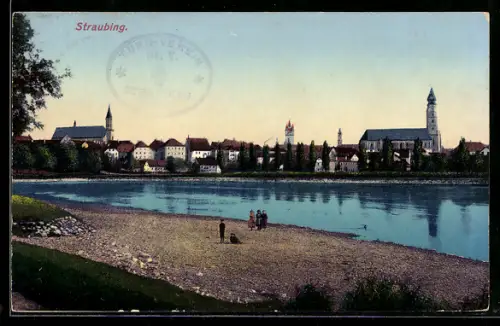 AK Straubing, Partie an der Donau