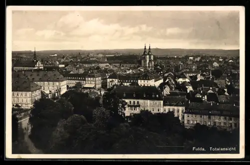 AK Fulda, Totalansicht mit Kirche