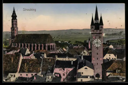 AK Straubing, Blick auf die Altstadt
