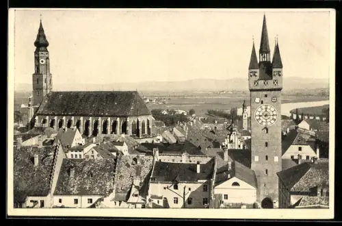 AK Straubing, Blick über die Altstadt