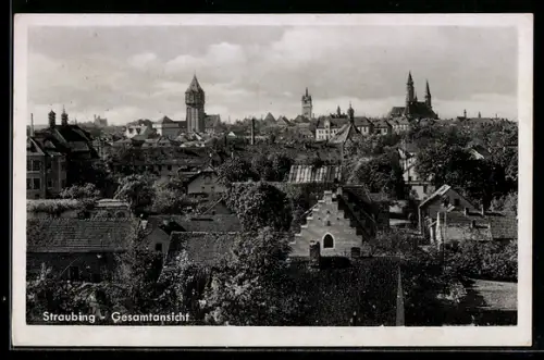 AK Straubing, Gesamtansicht mit Kirche