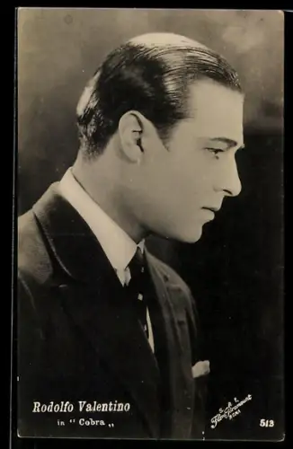 AK Schauspieler Rodolfo Valentino in Cobra