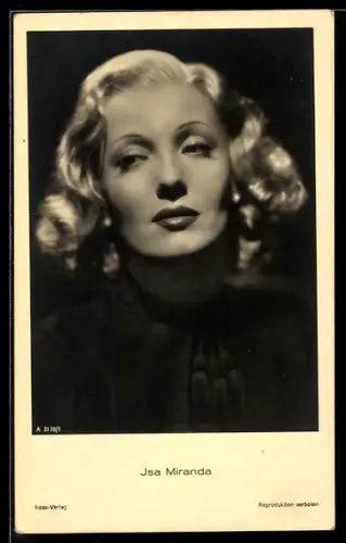 AK Schauspielerin Jsa Miranda, Portrait