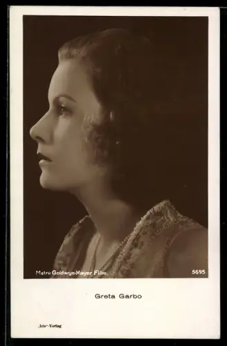 AK Schauspielerin Greta Garbo im Profil