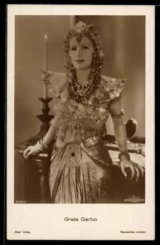 AK Schauspielerin Greta Garbo im Film Wild Orchids