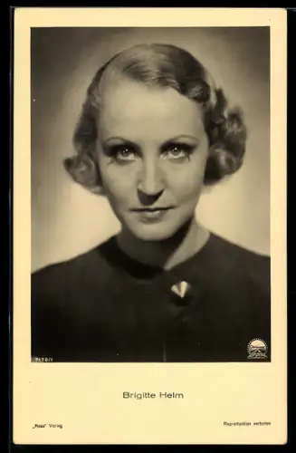 AK Brigitte Helm, Portrait der Schauspielerin von vorne