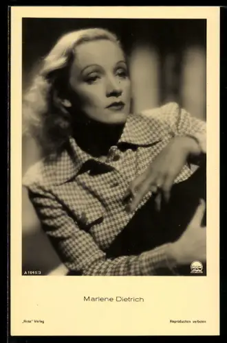 AK Schauspielerin Porträt Marlene Dietrich