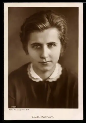 AK Schauspielerin Grete Mosheim mit einem frontalen Blick