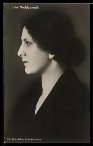 AK Else Wohlgemuth, Seitenportrait