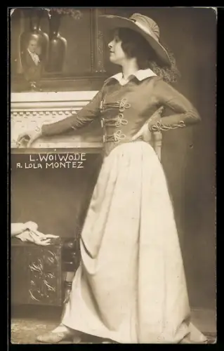 AK L. Woiwode als Lola Montez, Portrait